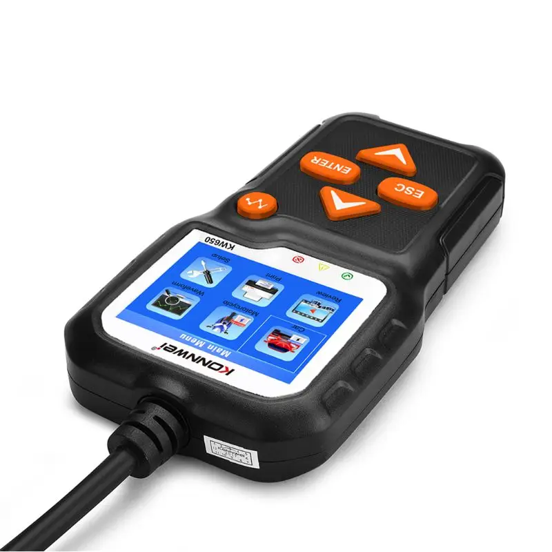 

2021 New KW650 Battery Tester 12V 6V Car Motorcycle Battery System Analyzer Test Tools