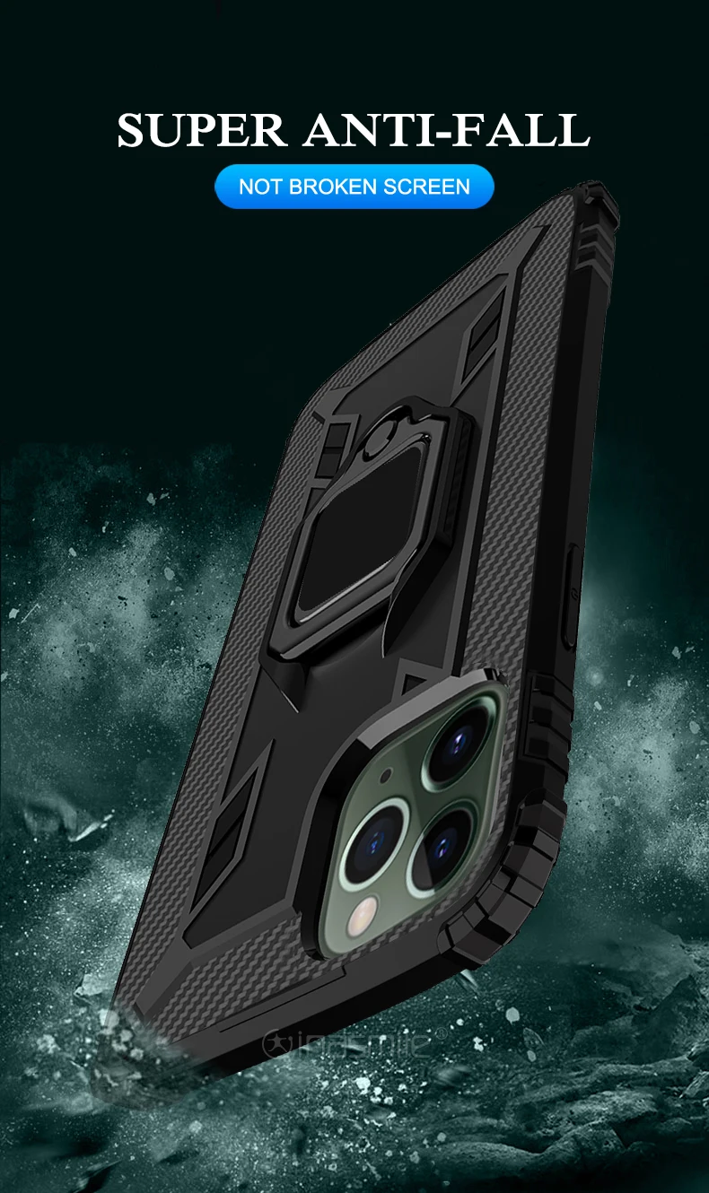 Excellent Anti fall Phone Case For iphone 11 pro max X Xs XR Cover Coque for 7 8 6 6s plus with ring strander | Мобильные телефоны