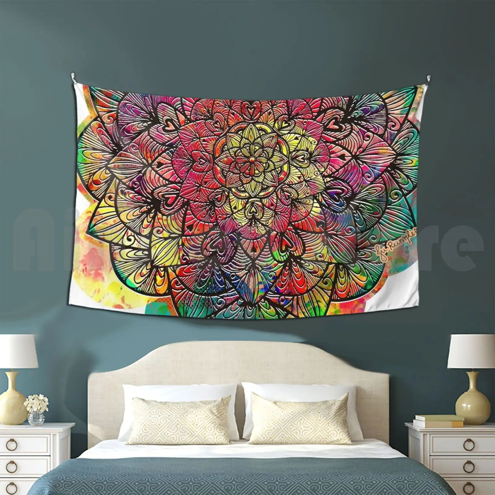 

Гобелен Om Namah Shivaya, гобелен для гостиной, спальни, мантра, Йога, Ом Omnamahshivaya Shiva, цветная мандала, яркие руки