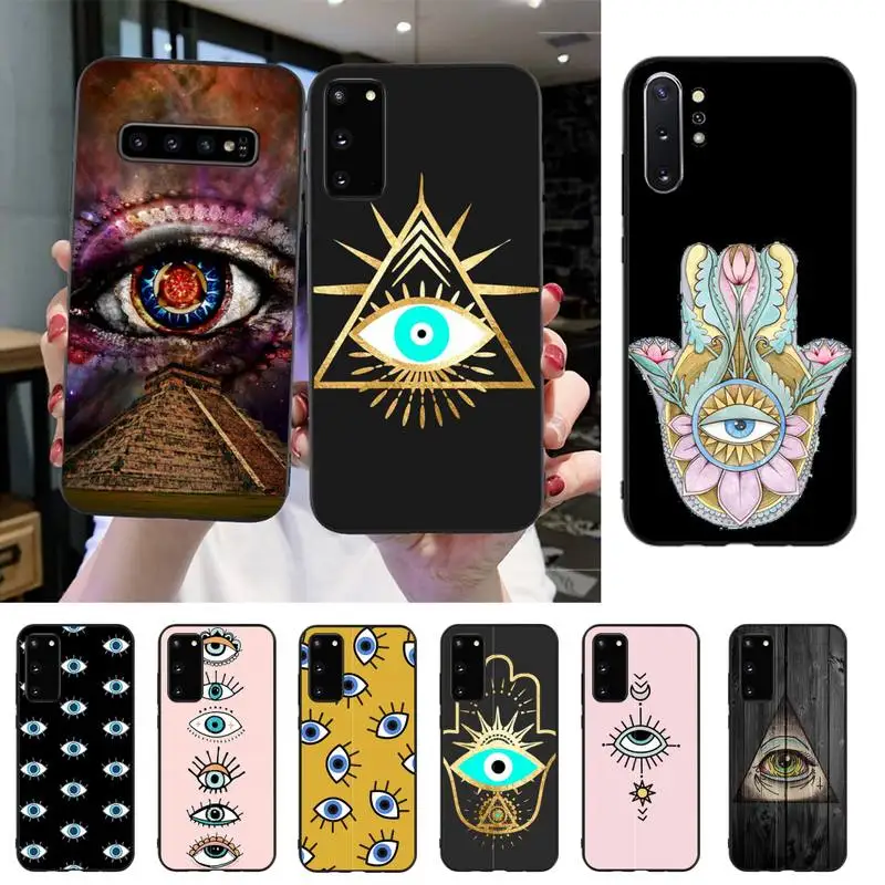 

YNDFCNB evil eye Customer Phone Case For Samsung S20 S10 S8 S9 Plus S7 S6 S5 Note10 Note9 S10lite