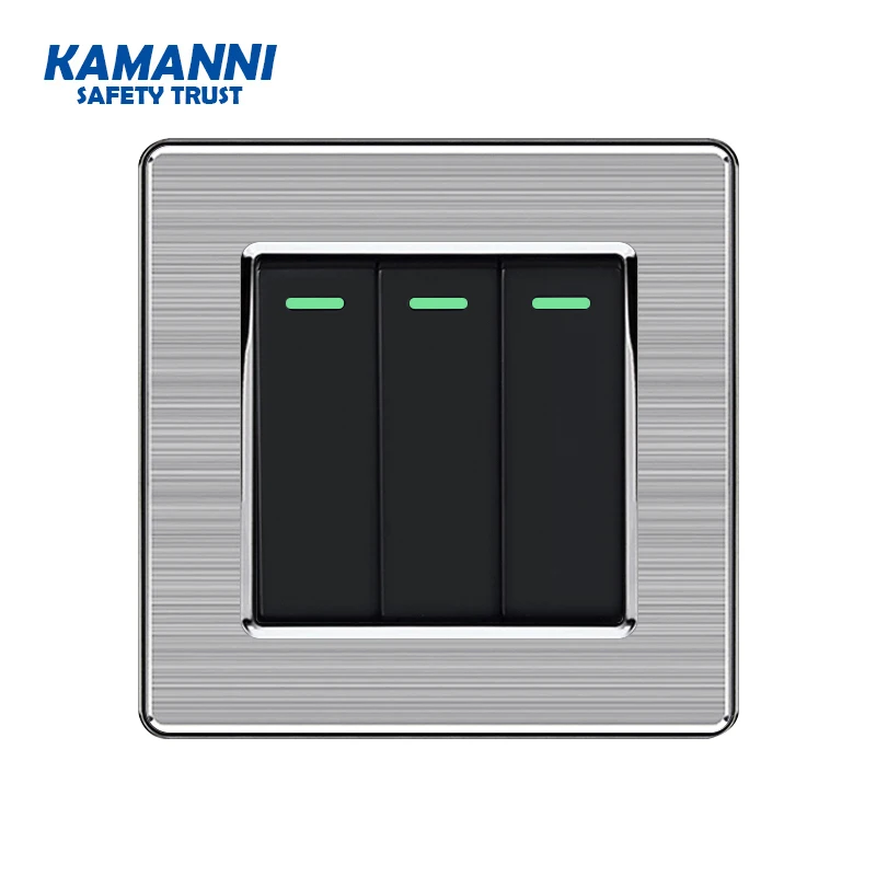 KAMANNI 2gang 2way настенный выключатель света 220 с индикаторным освещением для