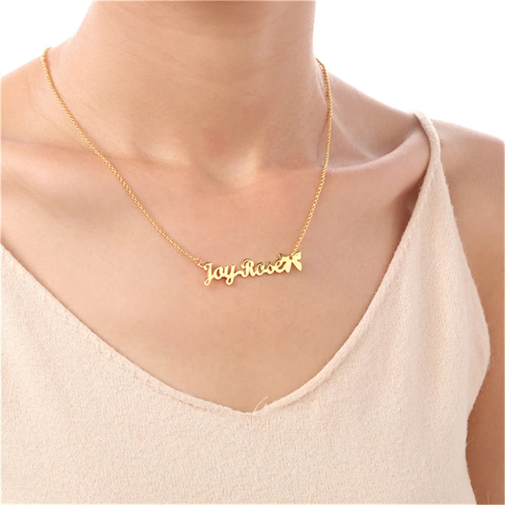 

2021 Новое популярное персонализированное ожерелье с бабочкой для девочек и женщин, индивидуальное имя, позолоченный кулон, ювелирные издели...