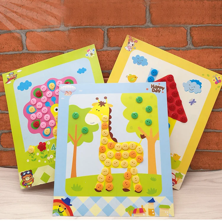 Кнопка живопись детей ручной работы детский сад творческий DIY игрушка паста