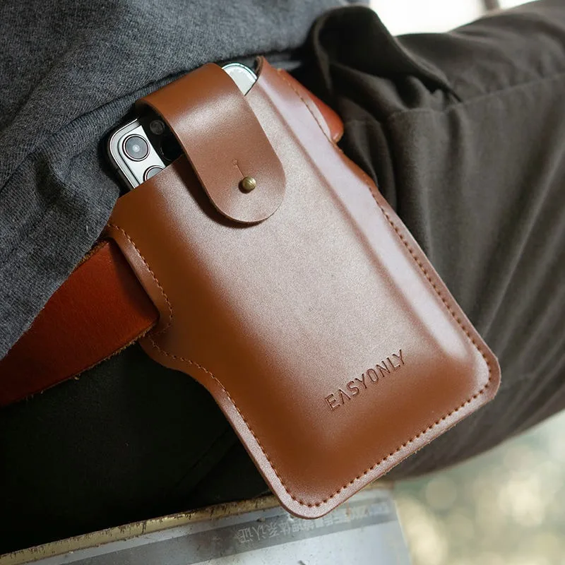 

Retro Belt Clip Phone Case for iPhone11 11pro Max X Xr 7 8plus 6s Samsung Huawei 4.5-7.5inch PU Leather Hoster Shell