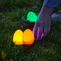 12pcs led simulation globbles egg multicolor lighting battery powered party decor supply for baby shower wedding decoration gift