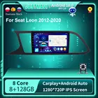 Автомобильный радиоприемник, видеоплеер 8G 128G Android 10,0 для Seat Leon MQB 2012 2013-2020 Авто BT Мультимедиа GPS стерео Carplay No 2 Din DVD