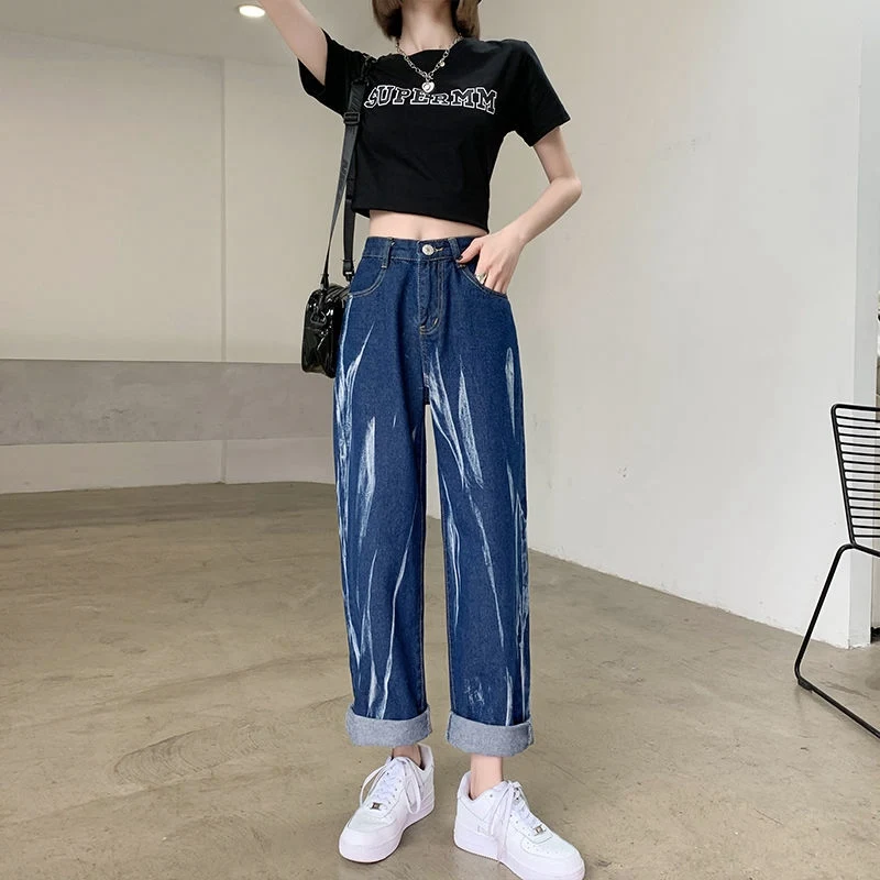 

Women Tie Dye Pants Jeans Women Pants Womans Trousers Woman Clothes Women High Waist Pants Ladies Flared Pants Jeans