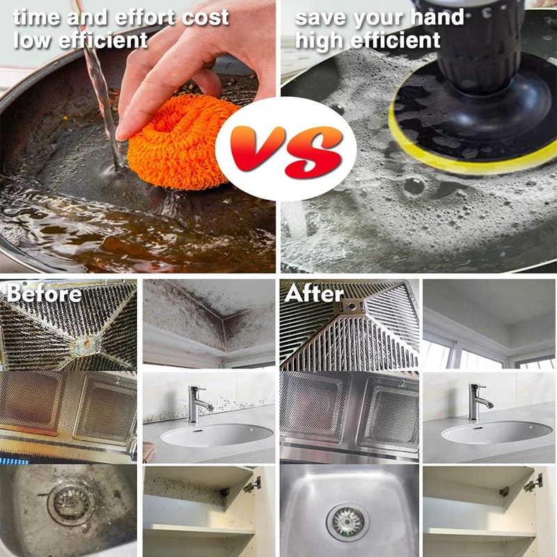 12 шт. щетка для сверления скрабы мощная скруббера с удлиненным креплением