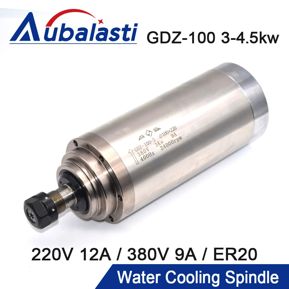 3kw Spindle CNC Router Spindle Motor 220V 380V Tool Spindle 3.7kw 4.5kw ER20 With Dia.100mm 12A For CNC Milling Router Machine