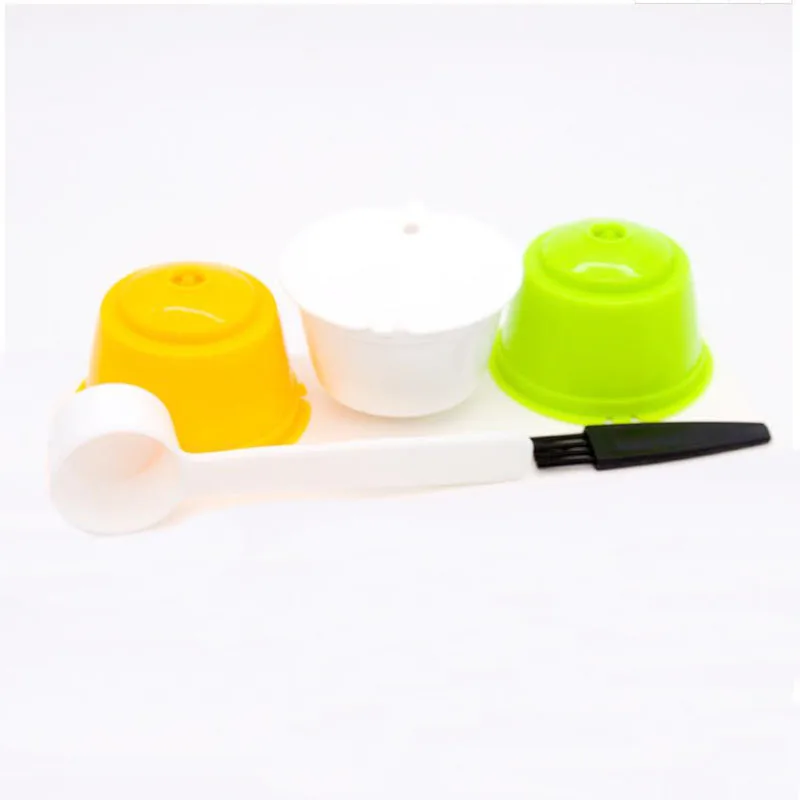 Многоразовые кофейные капсулы 3 шт. набор ложка-кисточка многоразовая кофейная