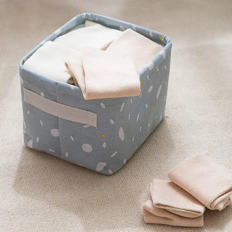 

Household Cotton Linen Storage Basket Desktop Debris Toy Storage Box Multi-Function Storage Box