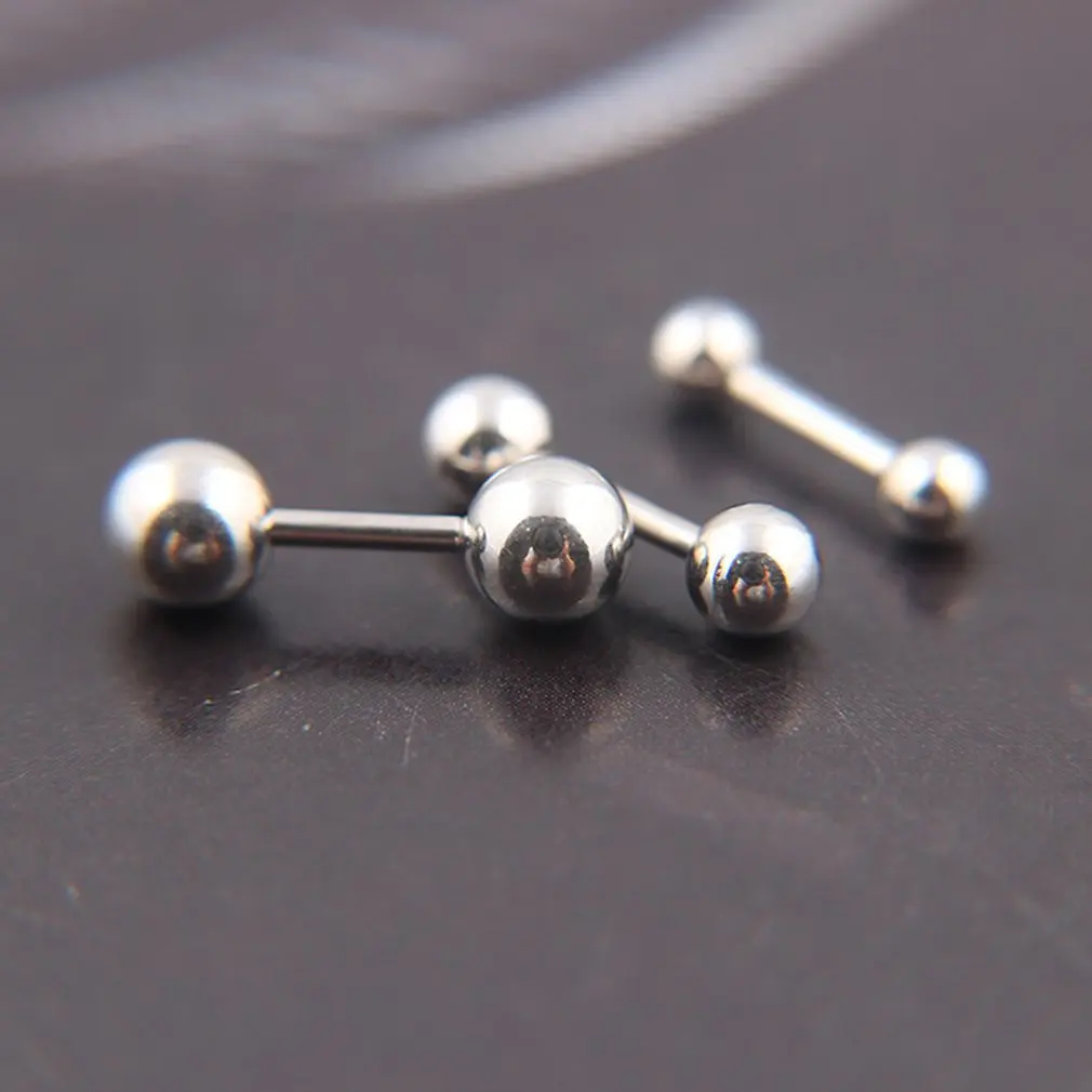 Earring Nail Dumbbell Double-sided Ball Fashion Party Design Stainless Titanium Steel Decoration New | Украшения и аксессуары