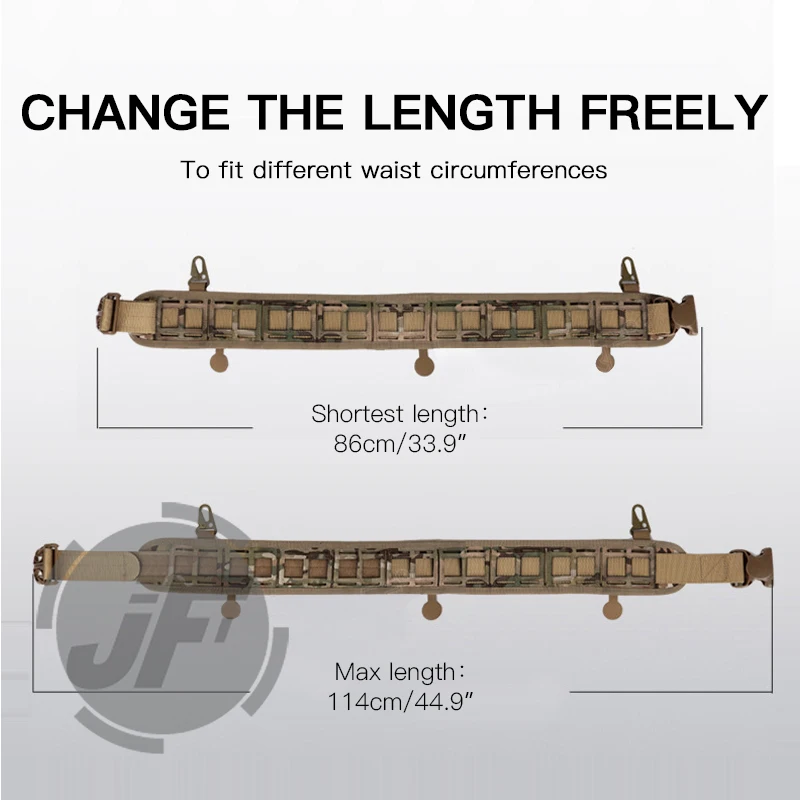 

Laser Cut Inner & Outer Belt For Battle Army Hunting MC Tactical Modular Loading Padded MOLLE PALS Laser Cut Patrol MOLLE Belt