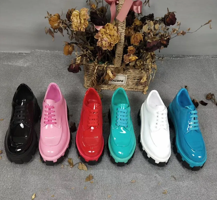 Женские кроссовки из натуральной кожи на плоской платформе Новинка весны 2020 года