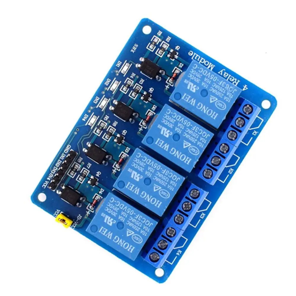 4 канала 5V релейный модуль для Arduino Raspberry Pi Arm Avr Cn полосная 5В реле расширения