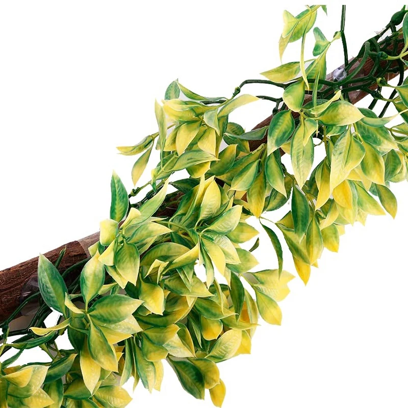 Растения для рептилий растения 2 шт. подвесное растение террариума из шелка с