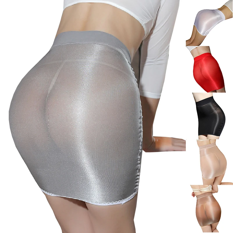 

2021 New Women Sexy Skirt Shiny Glossy Oil Elastic Package Hip Micro Mini Tulle Skirts Night Club Sexy Transparent Pencil Skirt
