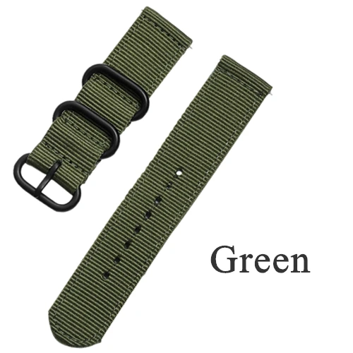 Высококачественный нейлоновый холщовый ремешок для Xiaomi Huami Amazfit GTS Смарт-часы сменный Браслет для Amazfit GTR 42 мм 47 мм - Цвет ремешка: green