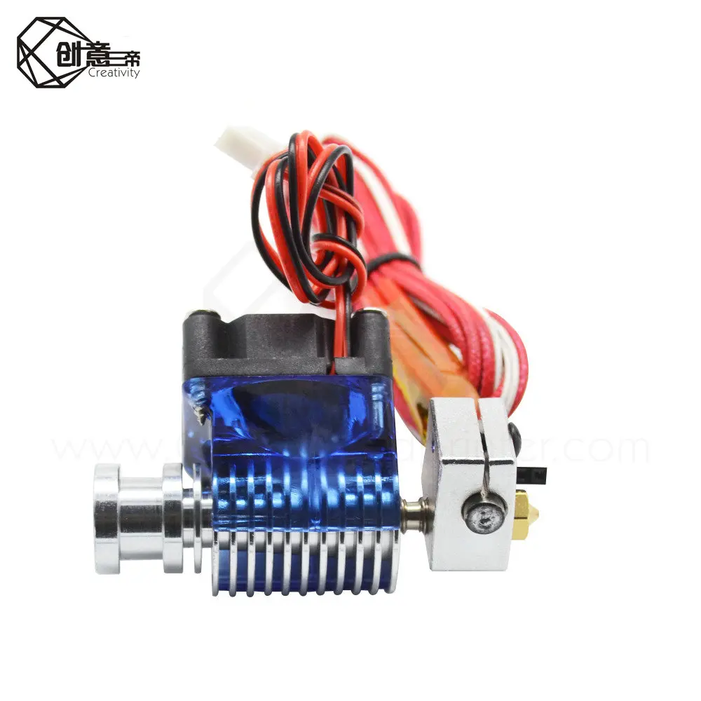 3D-принтер Hotend с J-образной головкой и одним охлаждающим вентилятором для