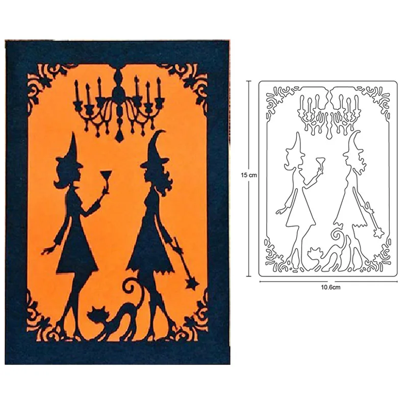Металлические Вырубные штампы в виде ведьмы для вечерние НКИ Хэллоуина
