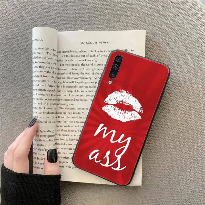 

I'm bad girl text quotes pattern Phone Case For Samsung galaxy S 9 10 20 A 10 21 30 31 40 50 51 71 s note 20 j 4 2018 plus