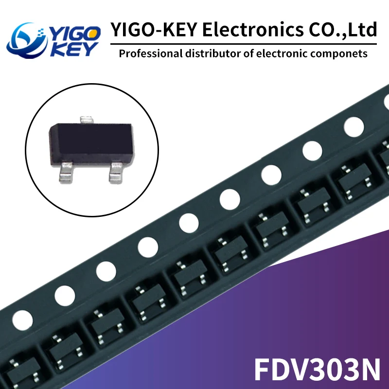 

10Pcs FDV303N SOT23 FDV303 SOT-23 New and Original