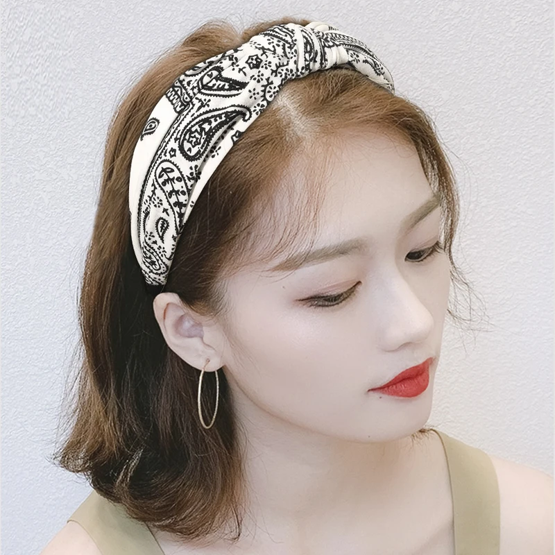 

Women Hair Hoop Top Knot Turban Headband Elastic Hairband for Girls No Slip Stay Knotted Head Band Hair Band Hair Accessories