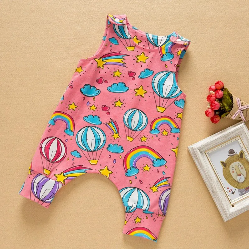 Комбинезон без рукавов для новорожденных девочек и мальчиков 0 24 мес. комбинезон