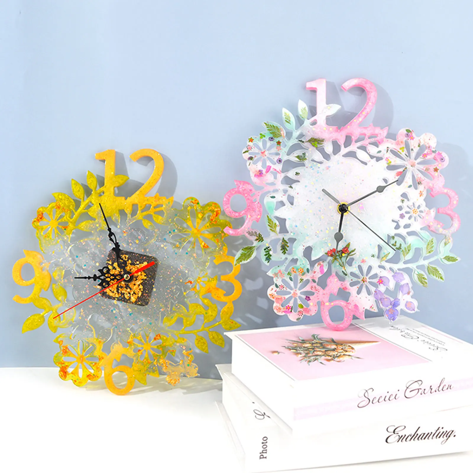 DIY Flower Alarm Clock Molds Silicone Mold For Epoxy Resin Dried Decorative Jewelry Craft |