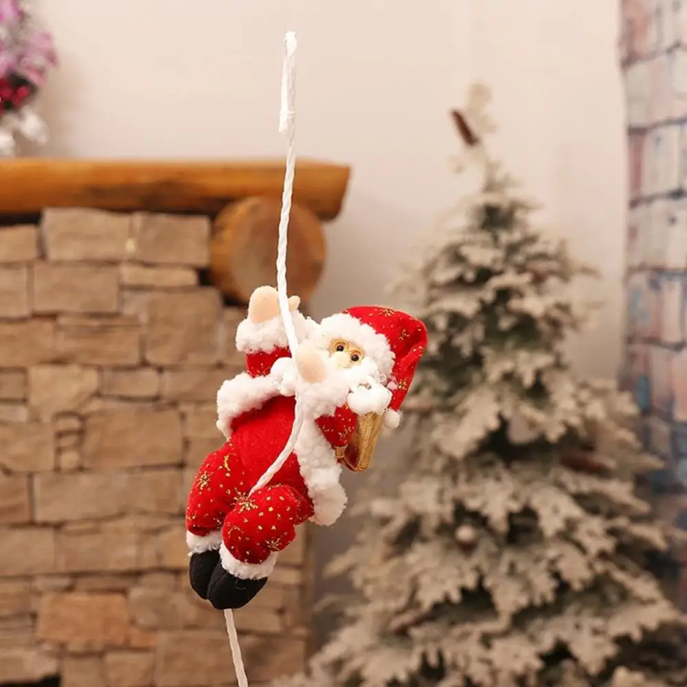 Рождественская кукла с Санта Клаусом и лестницей для скалолазания подвеска на