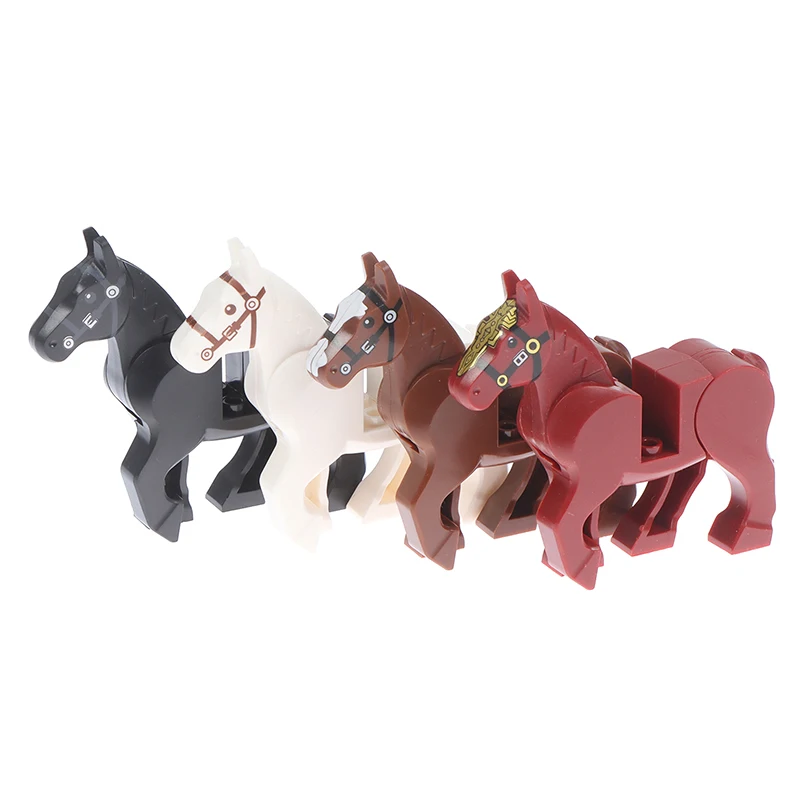 

1PC Plastic Medieval War Horse Blocks Model Toy Blocks Mini Blocks Action FiguresBuliding Block For Children Kids