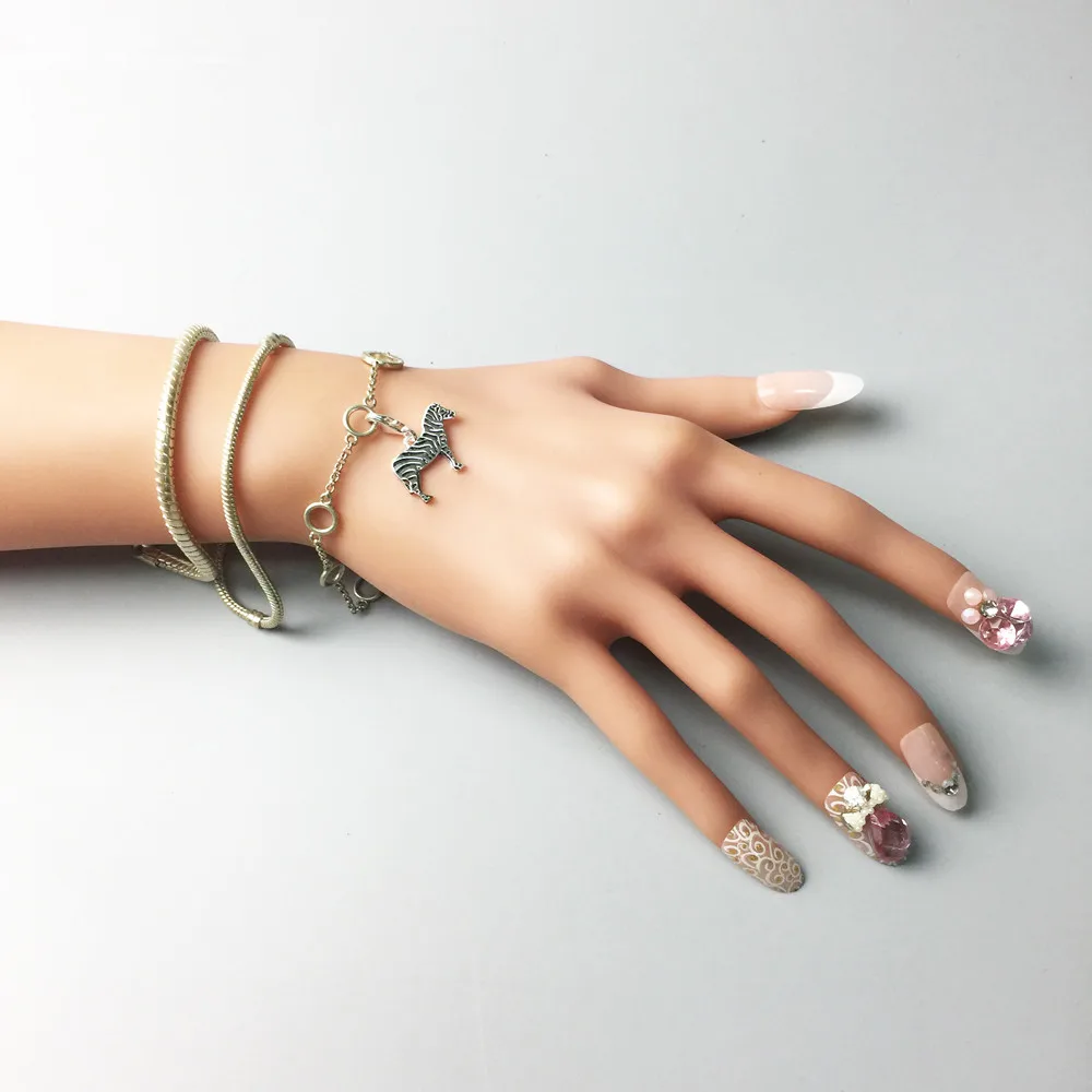 Шармы Зебра в полоску для изготовления ювелирных изделий из стерлингового