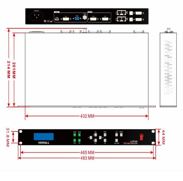 Дешевые HDMI порт видео процессор LVP100 для P2 P2.5 P3 P3.91 P4 P5 P6 Led стены | Электронные