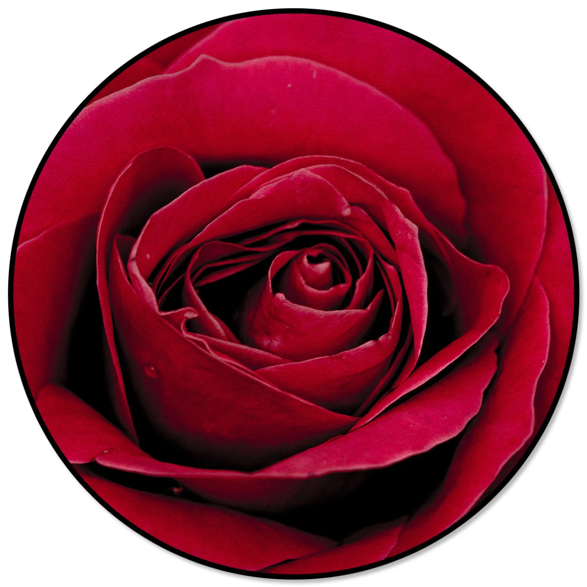

Rose Close-Up Love Plant Red Flower Pattern Round Children Area Rug Floor Mat Living Room Bedroom Carpet Rug Coffee Table Mat