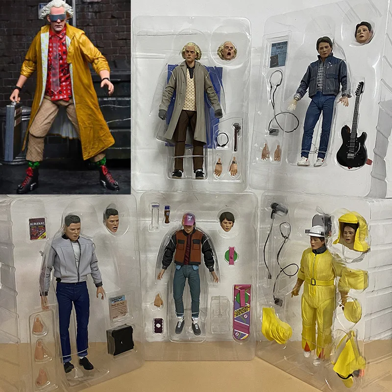 Фигурка NECA Back to the Future Battle of Bands прослушивание на гитаре Марти Макфлай док Браун
