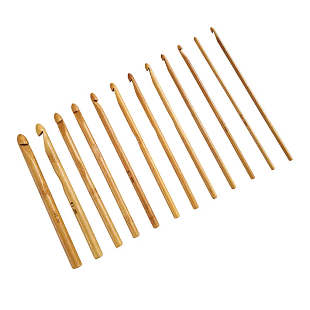 

12pcs Metal Handle 2-8mm Crochet Hook Set Colorful Stainless Steel Knitting Needles Yarn Sweater Weave Sewing Needles Craft Tool