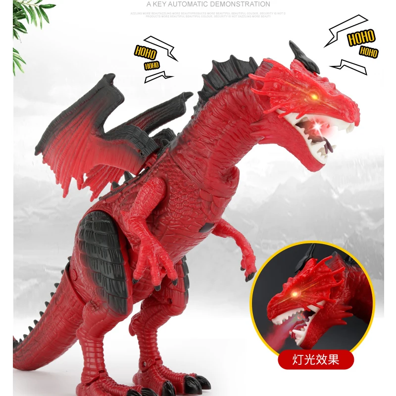 

RC Dinosaur Remote Control Dragon Intelligent Real Life rc Animal Toy Spray Flame Dinobot Toys For Children Kids Gifts