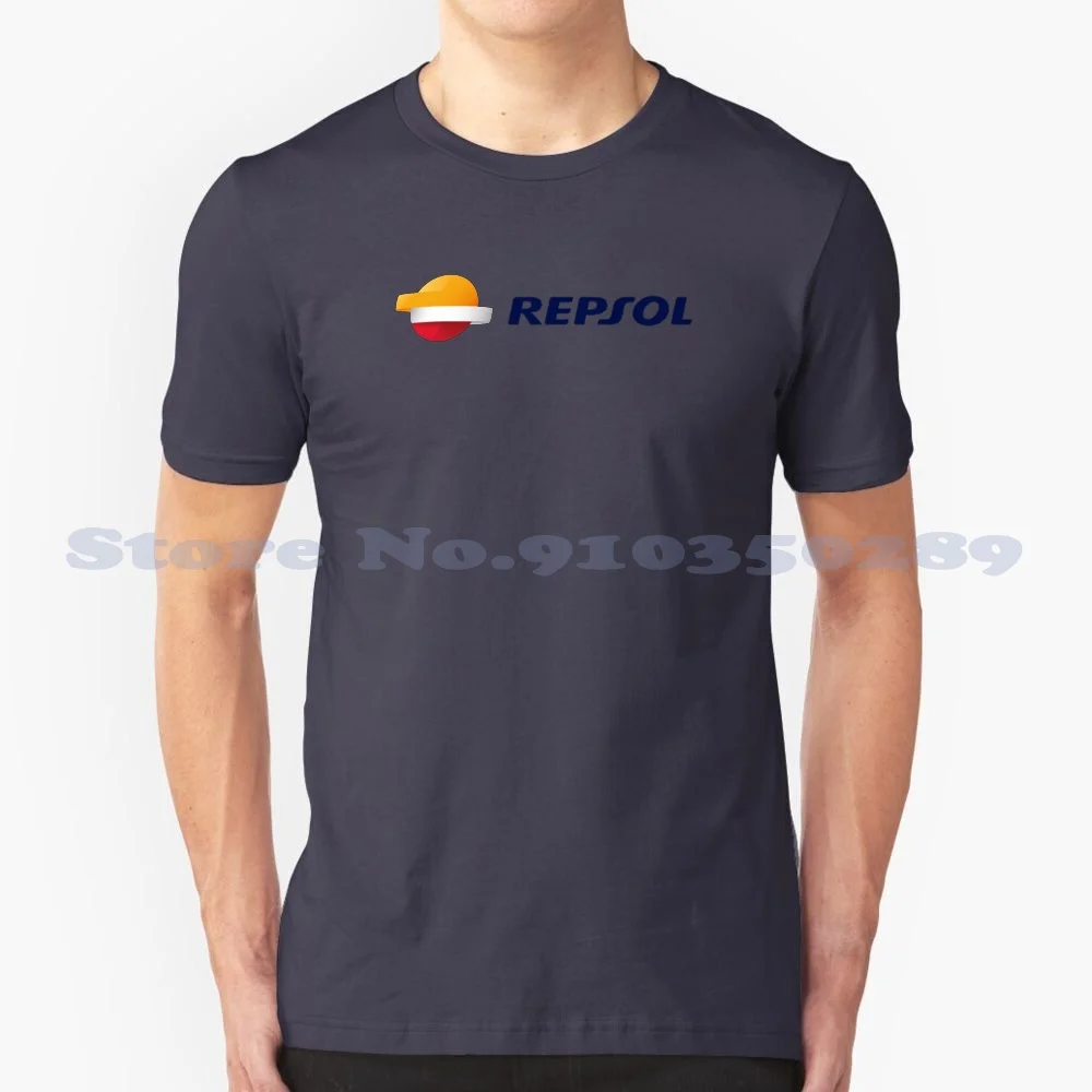 

Repsol Race Черный Белый Серый модная футболка Repsol Bike Supermoto
