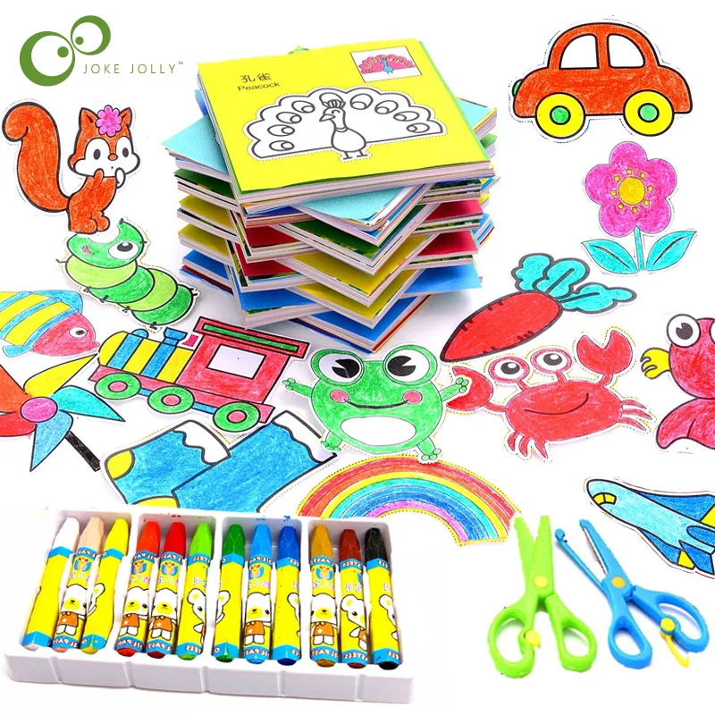 96 шт./48 шт. Детские Мультяшные цветные бумажные складные и режущие игрушки для