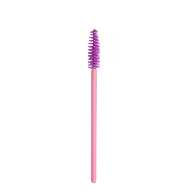 50pcs purple red 1/50 шт одноразовые нейлоновые палочки для туши для ресниц синие золотистые синие ручки кисти для ресниц кисти для макияжа Инструменты для наращивания ресниц - Handle Color: 50pcs purple red