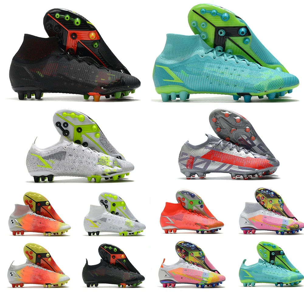 

2021 Superflys Shoes Mens 8 VIII 360 Elite Black Green 14 AG FG Soccer Sneakers XIV Football Boots Womens Boys Youth Trainners