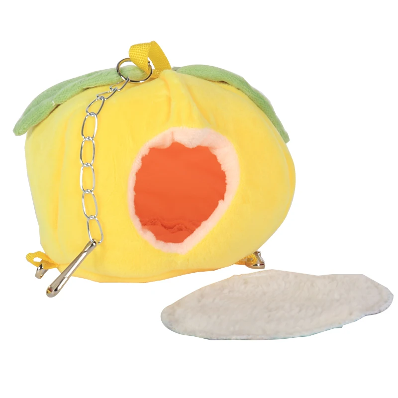 

Pet New Cotton Hammock Pet Mouse Hamster Fruit Shape Warm Plush Cave Bed for Winter Cave Bed for Hamster Pets Supplies Accessory