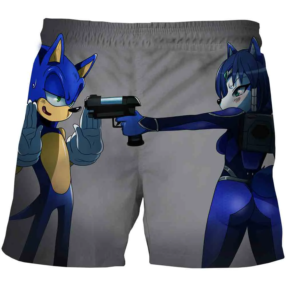 

2021 Summer Shorts sonic short Cartoon shorts Casual Pants Comfortable Beach Loose Shorts 3D Printed Kids Clothes Fashion hot