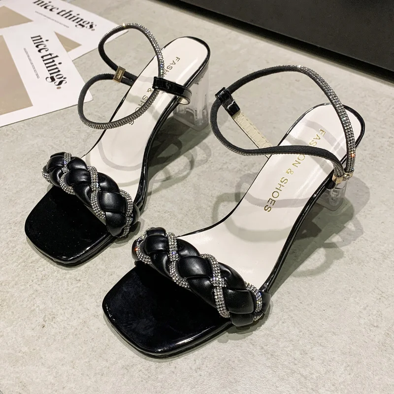 

Сандалии женские на высоком каблуке, босоножки на резиновой подошве, удобная повседневная обувь, лето, 2021