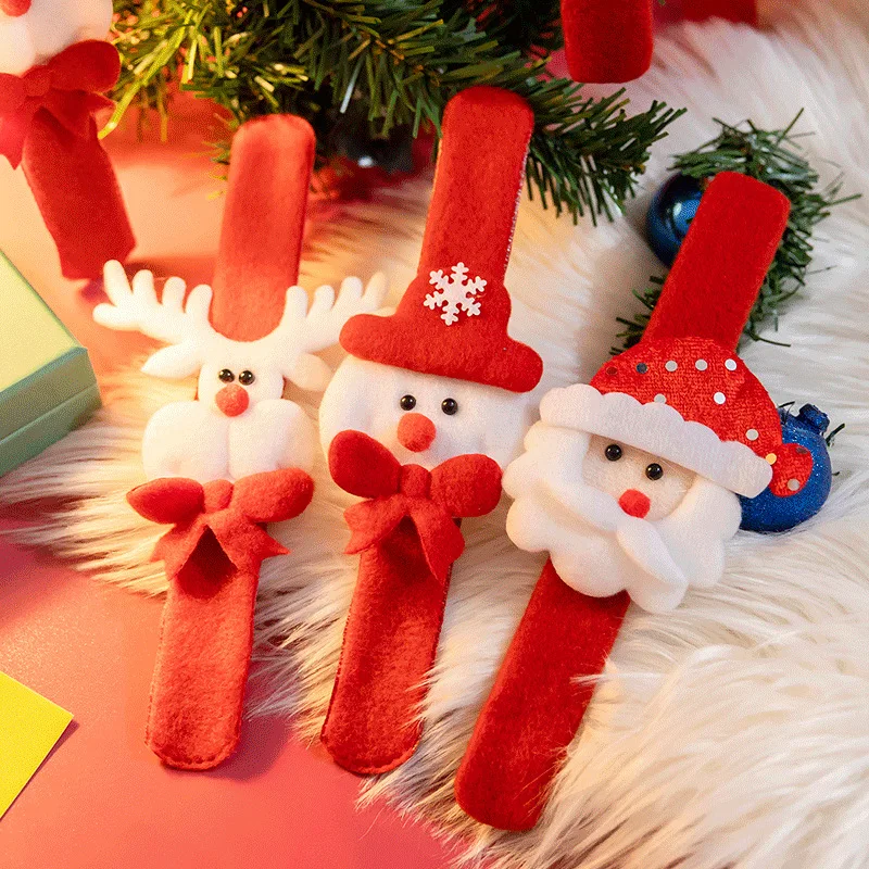 

Christmas Circle Kindergarten Child Festival Activity Small Gift Cartoon Elder Reindeer Pat Wristband