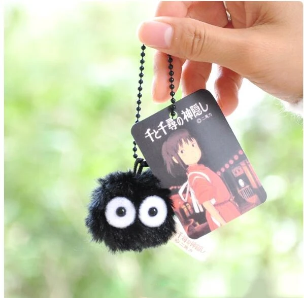 Маленькие плюшевые куклы мультяшный Тоторо с угольным шариком маленькая