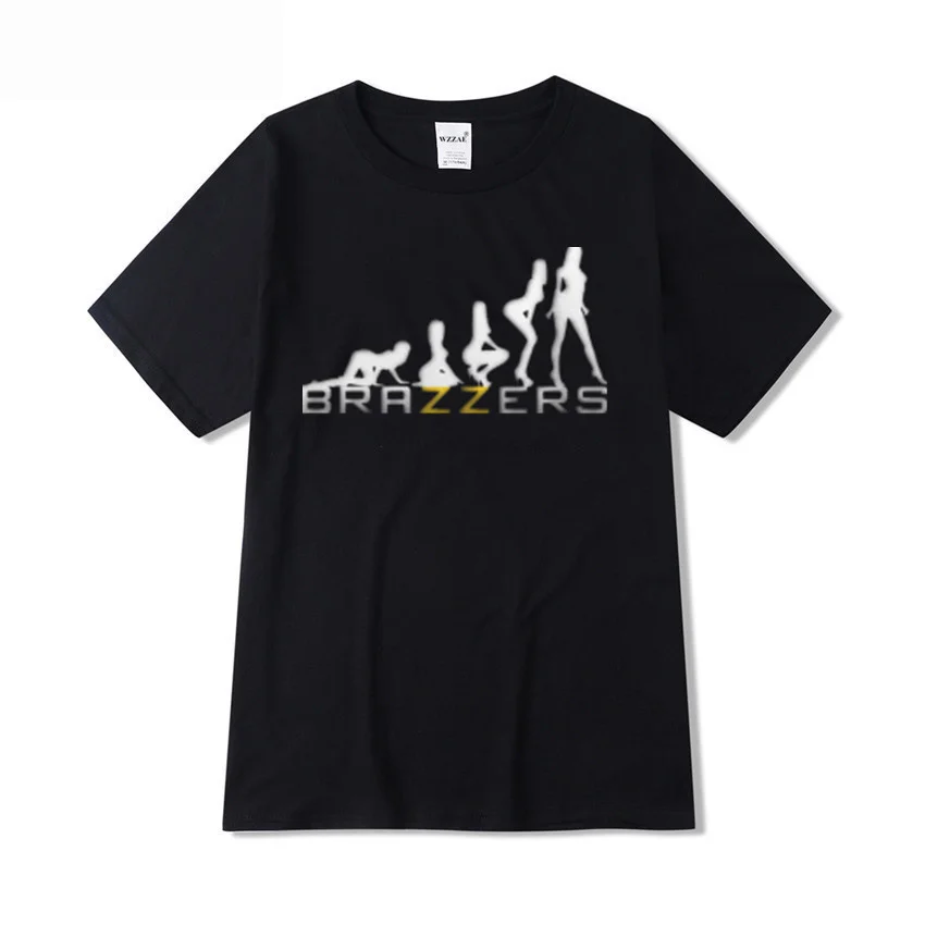 

Men's and women's summer plus-size Brazzers T-shirts 100% cotton street fashion round-neck short-sleeved T-shirts