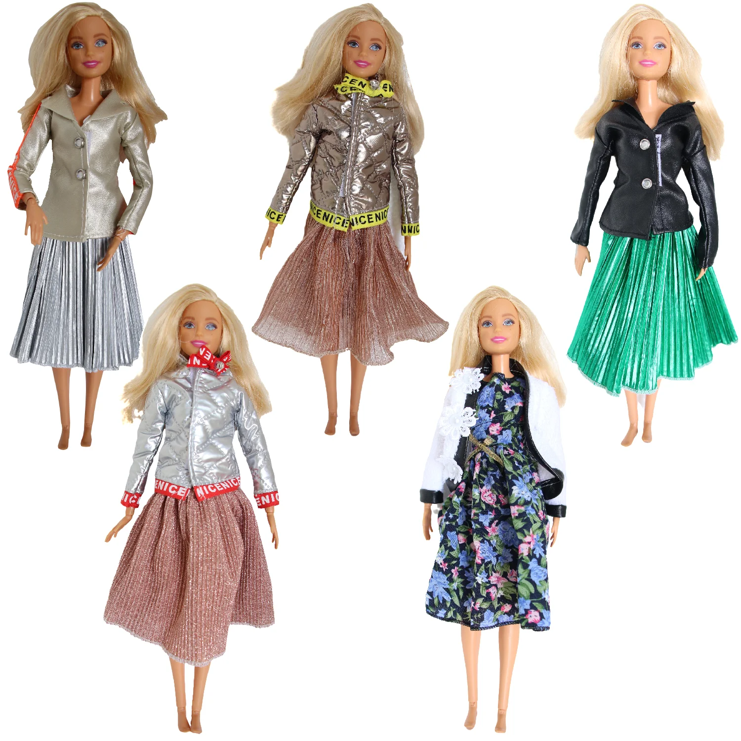 

Handmade Floral Dress Outfits Set for Barbie 1/6 30cm BJD FR Doll Clothes Accessories Play House Dressing Up Toys Gift