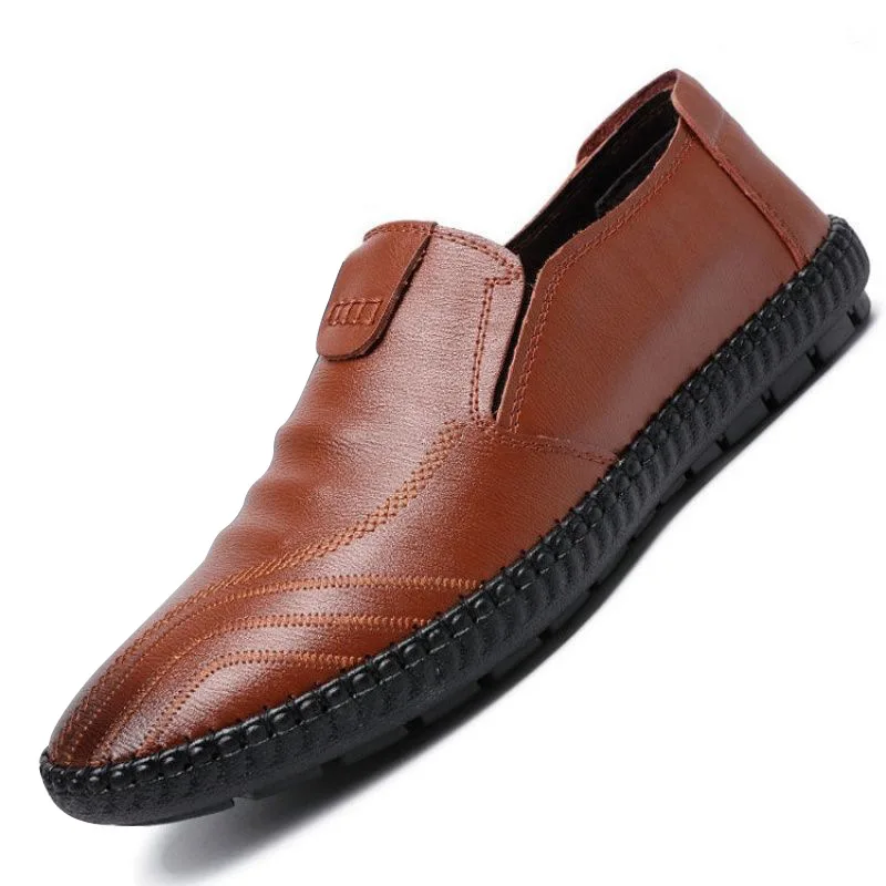 

JINTOHO Leather Men Business Casual Shoes Luxury Brand 2019 Mens Loafers Moccasins Breathable Slip on Black Driving Shoes 013