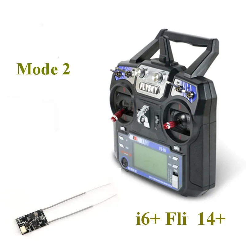 Mode 2 i6 Fli14plus FLYSKY FS-i6 i6 2,4G 6CH передатчик AFHDS с iA6B X6B A8S R6B iA10B приемник Радиоконтроллер для RC FPV Дрон самолет - Цвет: Mode 2 i6 Fli14plus